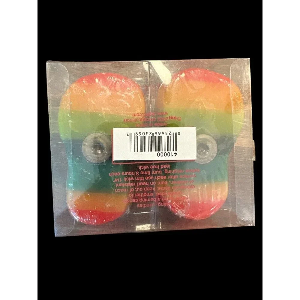 TAG Vintage Set of 2 Floating Candles Flip-flop Sandals Rainbow‎